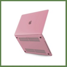 Bezos Macbook Pro 13 2021 Macbook Buzlu Kapak - Pembe HB006