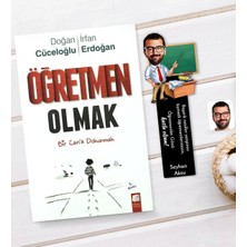 BK Gift Kişiye Özel Erkek Öğretmen Karikatürlü Ahşap Kitap Ayracı ve Öğretmen Olmak Kitabı Hediye Seti-1