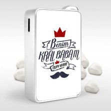 BK Gift Kişiye Özel Benim Kral Babam Tasarımlı Metal Çakmak - 1