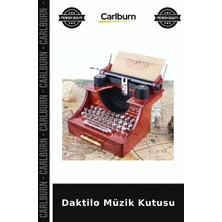 Carlburn Daktilo Müzik Kutusu Sanatsal Figür Vintage Tarz Nostaljik Hediyelik