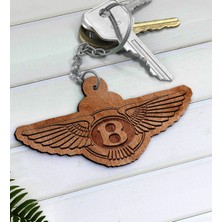 BK Gift Bentley Logolu Ahşap Anahtarlık-1
