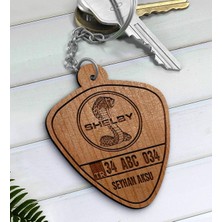 BK Gift Kişiye Özel Isimli Plakalı Shelby Ahşap Anahtarlık-1