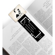 BK Gift Kişiye Özel Isimli Atatürk Temalı Ahşap Kitap Ayracı-26