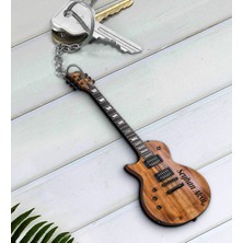 BK Gift Kişiye Özel Isimli Elektro Gitar Enstrüman Ahşap Anahtarlık-7