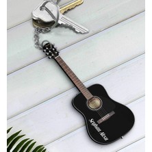 BK Gift Kişiye Özel Isimli Gitar Enstrüman Ahşap Anahtarlık-2
