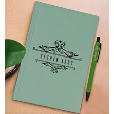 Bk Gift Kişiye Özel Isimli Su Yeşili Sert Kapaklı Defter ve Tükenmez Kalem Seti, Arkadaşa Hediye, Yeni Iş Hediyesi, Doğum Günü Hediyesi-18