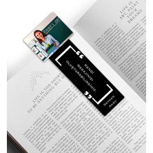 BK Gift Kişiye Özel Öğretmen Yağlıboya Tasarımlı Ahşap Kitap Ayracı-2