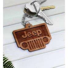 BK Gift Jeep Logolu Ahşap Anahtarlık-2