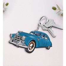 BK Gift Kişiye Özel Isimli Retro Otomobil Ahşap Anahtarlık-5