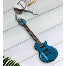 BK Gift Kişiye Özel Isimli Elektro Gitar Enstrüman Ahşap Anahtarlık-1