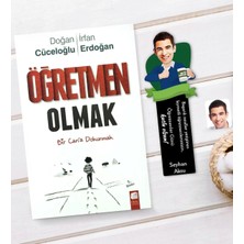 BK Gift Kişiye Özel Erkek En Iyi Öğretmen Karikatürlü Ahşap Kitap Ayracı ve Öğretmen Olmak Kitabı Hediye Seti-1