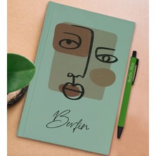 Bk Gift Kişiye Özel Isimli Su Yeşili Sert Kapaklı Defter ve Tükenmez Kalem Seti, Arkadaşa Hediye, Yeni Iş Hediyesi, Doğum Günü Hediyesi-1
