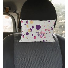 BK Gift Kişiye Özel Isimli Dikdörtgen Araç Koltuk Yastığı-68