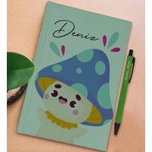Bk Gift Kişiye Özel Isimli Su Yeşili Sert Kapaklı Defter ve Tükenmez Kalem Seti, Arkadaşa Hediye, Yeni Iş Hediyesi, Doğum Günü Hediyesi-9