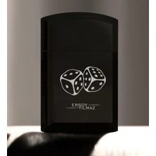 BK Gift Kişiye Özel Uğurlu Zar Siyah Metal Çakmak - 1