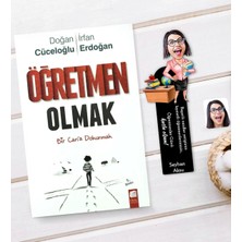 BK Gift Kişiye Özel Kadın Öğretmen Karikatürlü Ahşap Kitap Ayracı ve Öğretmen Olmak Kitabı Hediye Seti-5