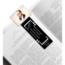 BK Gift Kişiye Özel Isimli Atatürk Temalı Ahşap Kitap Ayracı-12