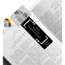BK Gift Kişiye Özel Isimli Karakalem Tasarımlı Ahşap Kitap Ayracı-1