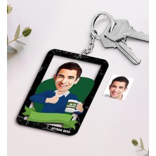 BK Gift Kişiye Özel Isimli En Iyi Öğretmen Karikatürlü Ahşap Anahtarlık