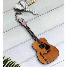 BK Gift Kişiye Özel Isimli Gitar Enstrüman Ahşap Anahtarlık-1