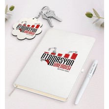 BK Gift Kişiye Özel Otomasyon Mühendisi Beyaz Defter Kalem ve Anahtarlık Hediye Seti