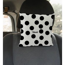 BK Gift Kişiye Özel Isimli Kare Araç Koltuk Yastığı-34