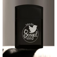 BK Gift Kişiye Özel Sosyal Içici Siyah Metal Çakmak - 1