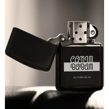 BK Gift Kişiye Özel Canım Babam Siyah Benzinli Metal Çakmak-4
