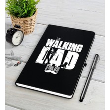 BK Gift Kişiye Özel The Walking Dad Siyah Defter Kalem Seti