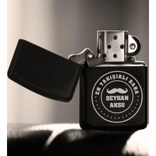 BK Gift Kişiye Özel En Yakışıklı Baba Siyah Benzinli Metal Çakmak