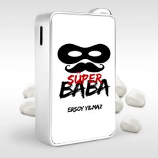 BK Gift Kişiye Özel Süper Baba Tasarımlı Metal Çakmak - 1