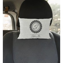 BK Gift Kişiye Özel Isimli Dikdörtgen Araç Koltuk Yastığı-2