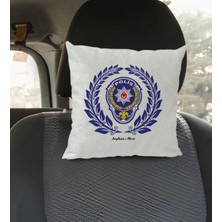 BK Gift Kişiye Özel Isimli Polis Tasarımlı Kare Araç Koltuk Yastığı-3