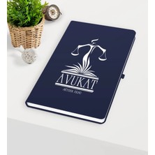 BK Gift Kişiye Özel Avukat Temalı Lacivert Defter - 5