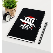 BK Gift Kişiye Özel Avukat Temalı Siyah Defter Kalem Seti - 3