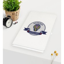 BK Gift Kişiye Özel Komiser Temalı Beyaz Defter - 1