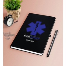 BK Gift Kişiye Özel Eczane Siyah Defter Kalem Seti-2