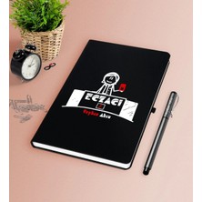 BK Gift Kişiye Özel Eczacı Siyah Defter Kalem Seti-5