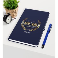 BK Gift Kişiye Özel Avukat Temalı Lacivert Defter Kalem Seti - 1