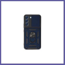 Nida Samsung Galaxy S23 Uyumlu Kılıf Pars Lens Yüzüklü Silikon - Lacivert Nıda