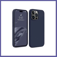 Nida iPhone 15 Pro Max Uyumlu Kılıf First Silikon - Lacivert Nıda