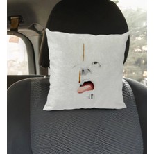 BK Gift Kişiye Özel Isimli Yüz Tasarımlı Kare Araç Koltuk Yastığı-1
