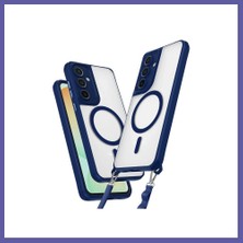 Nida Samsung Galaxy S25 Uyumlu Kılıf Enka Magsafe Silikon Kılıf - Lacivert Nıda