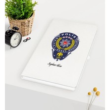 BK Gift Kişiye Özel Polis Temalı Beyaz Defter - 2