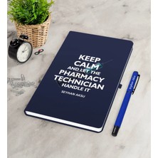 BK Gift Kişiye Özel Eczacı Teknisyeni Lacivert Defter Kalem Seti
