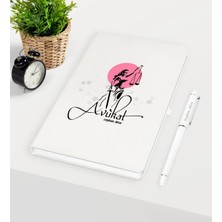 BK Gift Kişiye Özel Avukat Temalı Beyaz Defter Kalem Seti - 10