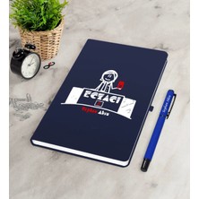 BK Gift Kişiye Özel Eczacı Lacivert Defter Kalem Seti-5
