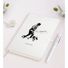 BK Gift Kişiye Özel Atatürk Temalı Beyaz Defter ve Kalem Hediye Seti-16
