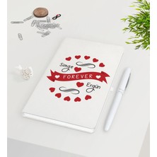 BK Gift Kişiye Özel Sevgililer Günü Beyaz Defter Kalem Seti-43