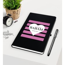 BK Gift Kişiye Özel Canım Babam Siyah Defter Kalem Seti-1